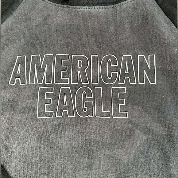 American Eagle Outfitters Charcoal & Black Hoodie - Picture 2 of 3